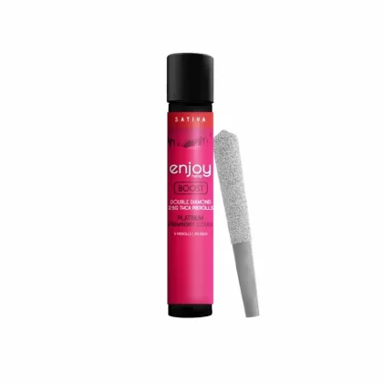 Enjoy Hemp 2.5g Mega Potency Double Diamond THCA Prerolls for Boost – Platinum Strawberry Cough (Sativa)