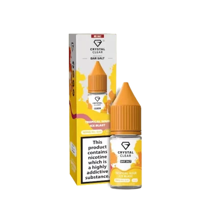CRYSTAL CLEAR TROPICAL SOUR ICE BLAST 10ML NIC SALT E-LIQUID