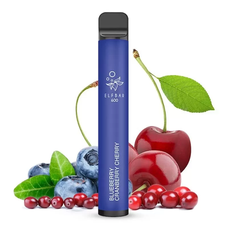 ELF BAR 600 – Blueberry Cranberry Cherry - Elf Bar / 20mg/ml / 550 mAh / Glycerin / Propylenglykol / Nikotin-Benzoat / Aromastoffe / ca. 600 - Image 2