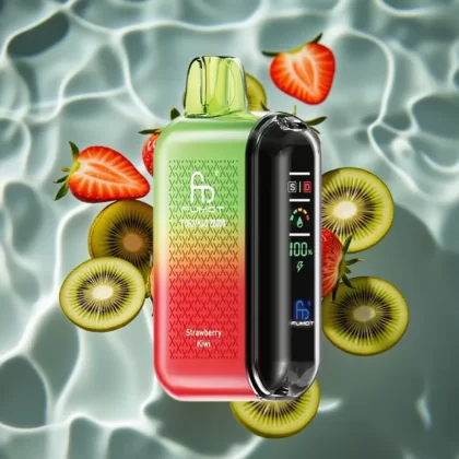 Fumot Tornado 20000 Puffs Disposable Vape with Dual Mesh Coil, Smart Display, 20ml E-liquid, Strawberry Kiwi - Bangvapeaustralia