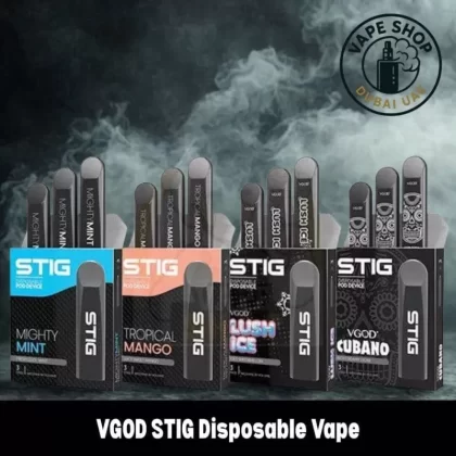 VGOD STIG Disposable Vape IN UAE Dubai - Cubano, Dry Tobacco; BOX OF 10 PCS (3CDF7E)