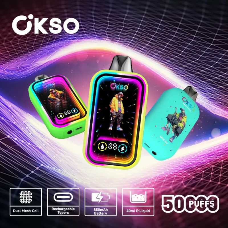 OKSO Magic Mirror 50K – 50K Puffs 40ml E-Liquid RGB LED Disposable Vape