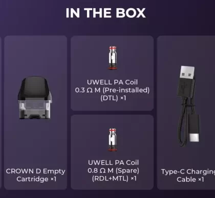 Uwell Crown D Pod Kit - Gray
