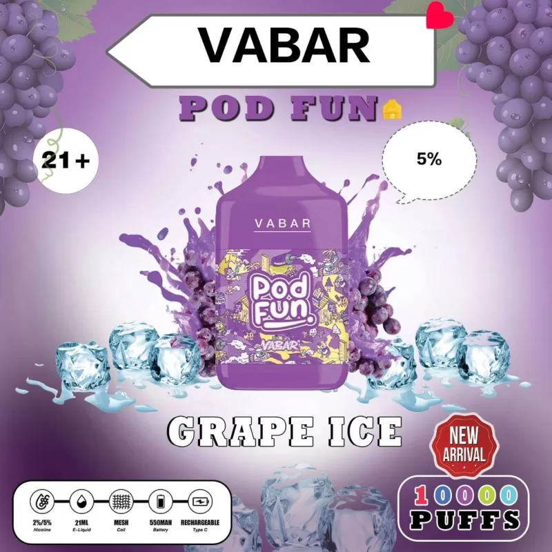 VABAR Pod Fun Disposable Vape10000 Puffs Rechargeable Vape - Vapesmokezone