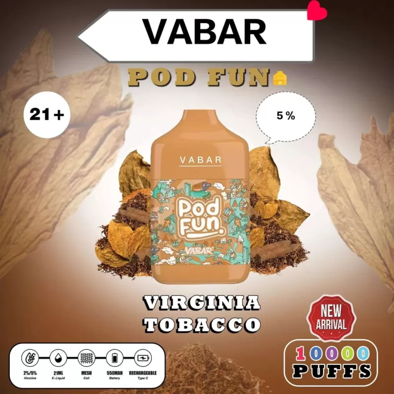 VABAR Pod Fun Disposable Vape10000 Puffs Rechargeable Vape - Vapesmokezone - Image 3