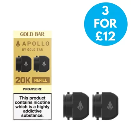 Gold Bar Apollo 20K Double Refill Containers