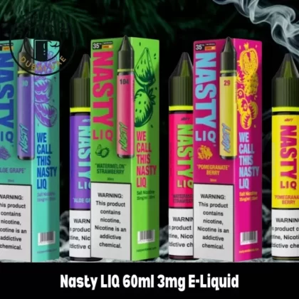 Nasty LIQ 60ml 3mg E-Liquid - Aloe Grape, Blue Raspberry (38F7ED)
