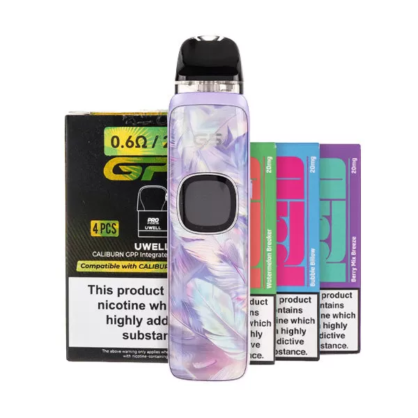 Uwell Caliburn G5 Pod Kit Bundle - Silver Marble / 0.4ohm