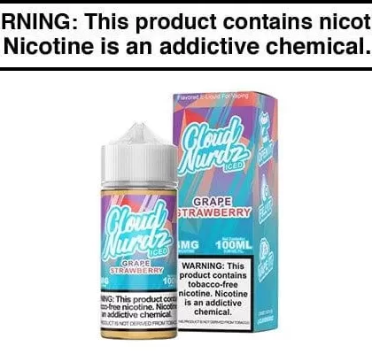 GRAPE STRAWBERRY ICED BY CLOUD NURDZ TFN 100ML - Vapejuice