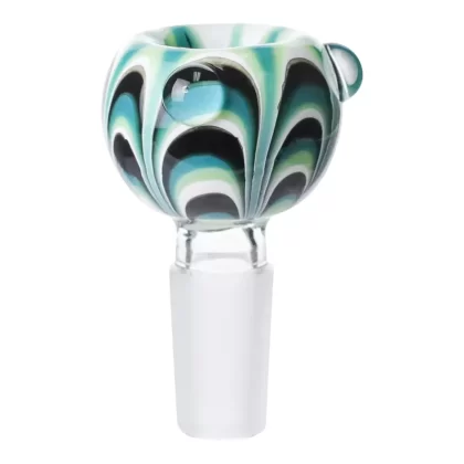 Ombre Bowl – 14mm Male - Color#Green>Red>Orange