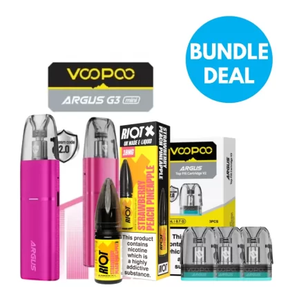 10mg (1%) Voopoo Argus G3 Mini Pod Kit Bundle - Voopoo / Pod Kit / Grass Green / Hot Pink / Lilac Purple / Midnight Black / Moonlight Silver / Rose Gold / Scarlet Red / Sky Blue / Space Gray