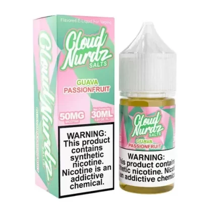 Cloud Nurdz Salts Guava Passionfruit Synthetic Nicotine 30ml E-Juice