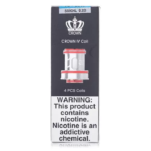 Uwell Crown 4 Coils - 4 Pack; 0.2 Ohm Dual Coil, 0.23 Ohm UN2 Mesh (B1F375)