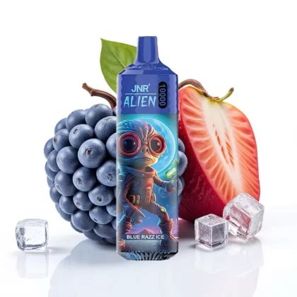 JNR Alien 10000 Puffs 850mAh 1.2Ohm 20ml Azul Frambuesa Hielo - Fumotvapemexico