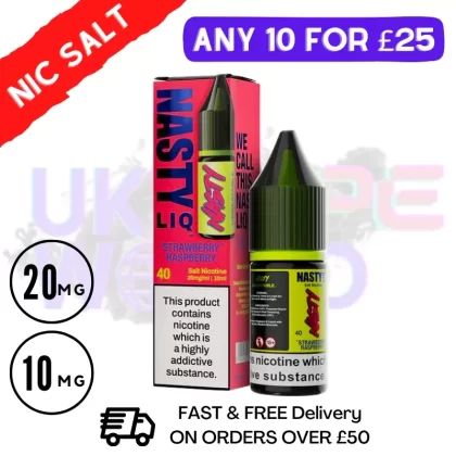 NastyLiq ‘Strawberry Raspberry’ Nic Salt By Nasty Eliquids