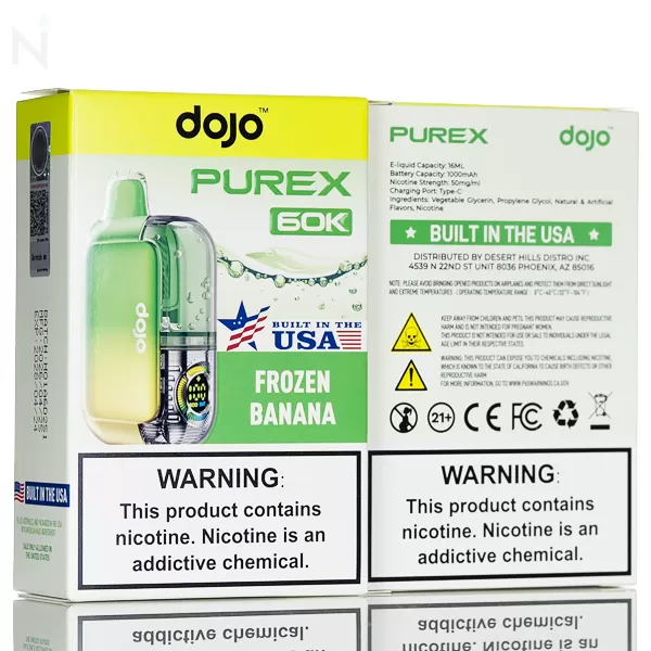 Dojo Purex 60K 60,000 Puffs Disposable Vape - 16mL - Citrus Bomb - Image 3