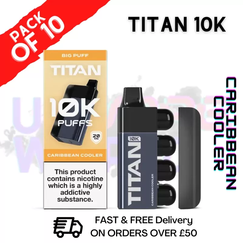 Caribbean Cooler – Titan 10K Prefilled Vape Kit Box Pack Of 10