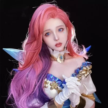 Graceful Phoenix Songstress Star Song Seraphine Cosplay Costume - Chinese Inspired Starry-Eyed Idol Outfit