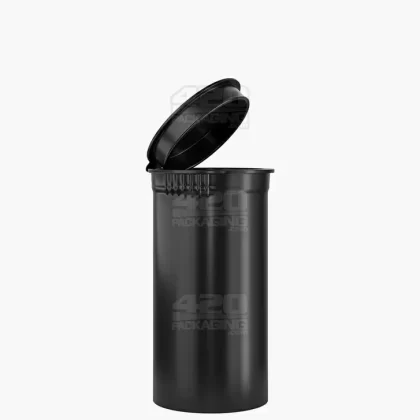 Child Resistant & Sustainable | 100% Biodegradable Opaque Black Pop Top Bottles | 13dr – 2g – 315 Count
