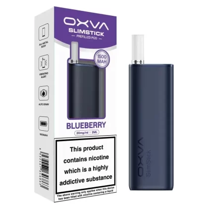 OXVA Slim Stick Pod Kit - Colour#Black / Kiwi Passionfruit>Blue / Blueberry>Gold / Lychee Ice>Grey / Mint>Pink / Watermelon>Purple / Lemon Lime