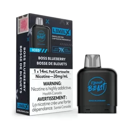 LEVEL X FLAVOUR BEAST PODS – BOSS BLUEBERRY ICED
