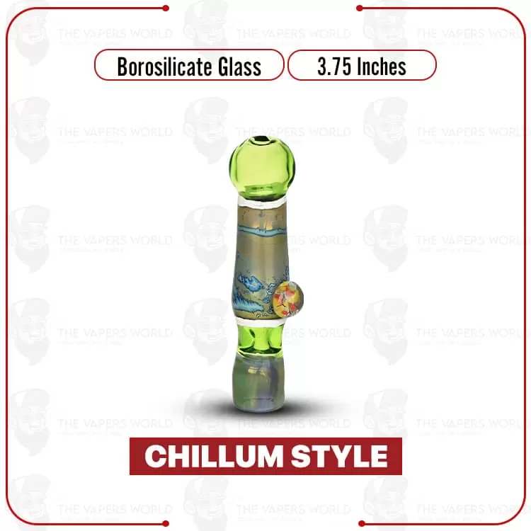 Euphoric Glass Chillum with Frit Marble - Thevapersworld