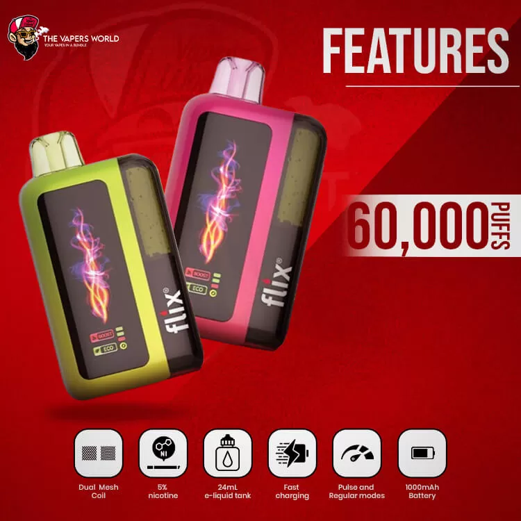 Flix Huron 60000 Puffs Disposable Vape - Thevapersworld - Image 2