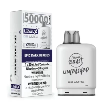 Level X Unleashed G2 Ultra Pod 20mL – Epic Dark Berries