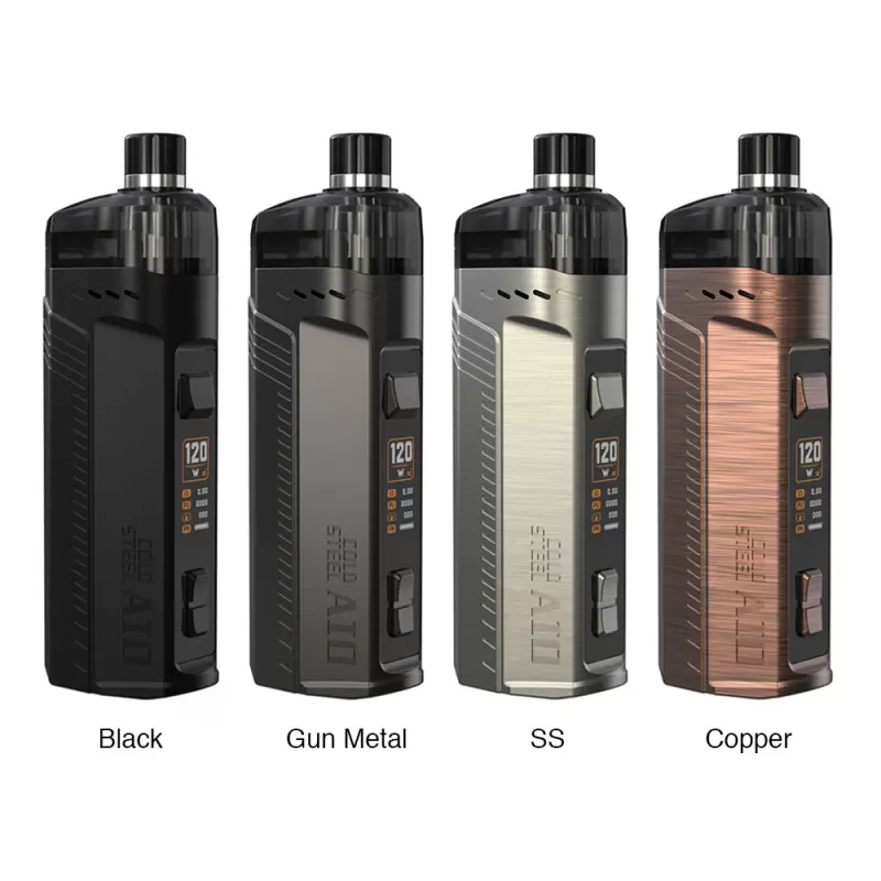 Artery Cold Steel 120W AIO Pod Kit - Gun Metal / 3ml RBA Standard Edition