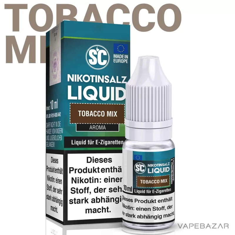SC Salt Liquid – Tobacco Mix - Propylenglycol, Pflanzliches Glycerin, Nikotinbenzoat, Aroma, Nikotinmalat; 10mg/ml, 20mg/ml; Tabak - Image 2
