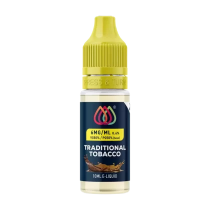 Traditional Tobacco E-Liquid by Aquavape - 10ml - 3mg (Discontinued)