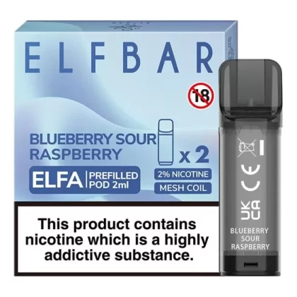 BLUEBERRY SOUR RASPBERRY ELF BAR ELFA PREFILLED POD - Eliquidsupply