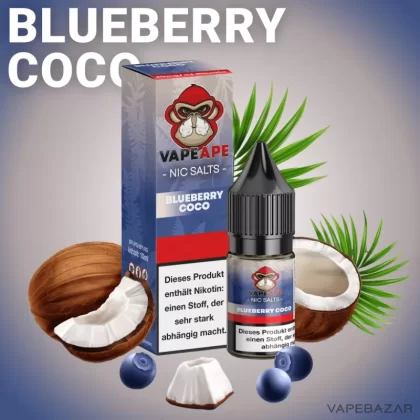 VapeApe – Blueberry Coco – Nic Salts - 20mg/ml, 10mg/ml