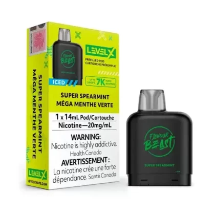 Level X Super Spearmint Iced Flavour Beast Pods - Eliquidsupply