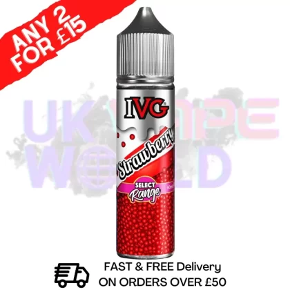 Strawberry IVG Shortfill Juice 50ML Eliquid – SELECT RANGE