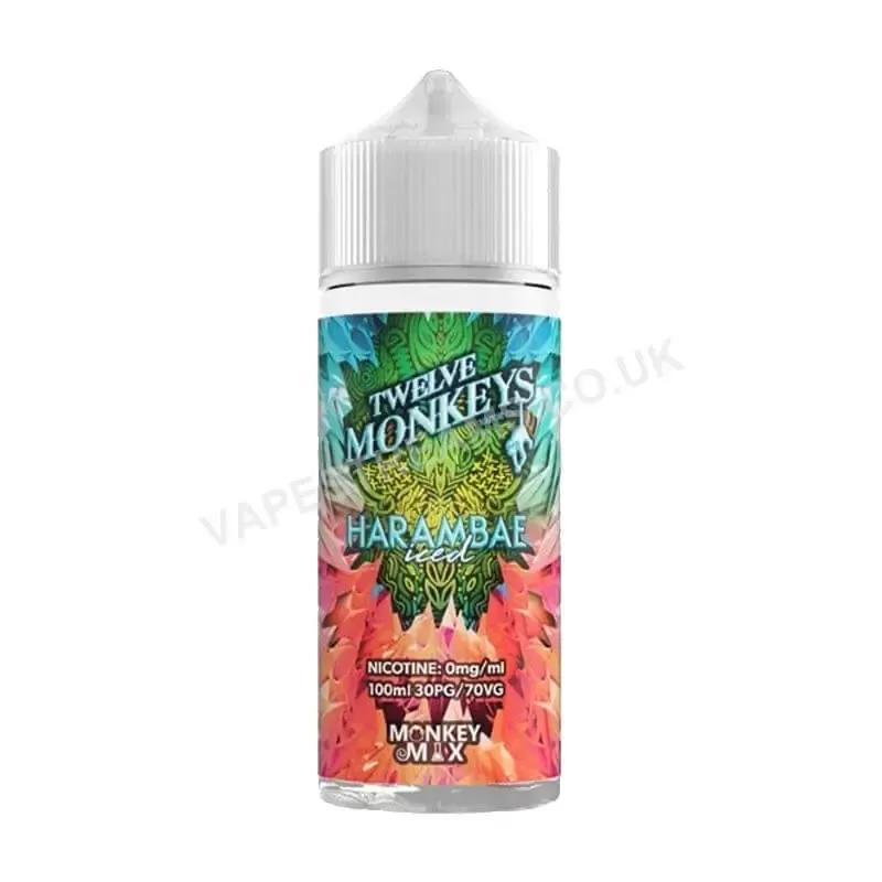 Twelve Monkeys Ice Age Harambae Iced 100ml E-Liquid Shortfill - Vapestreams Co