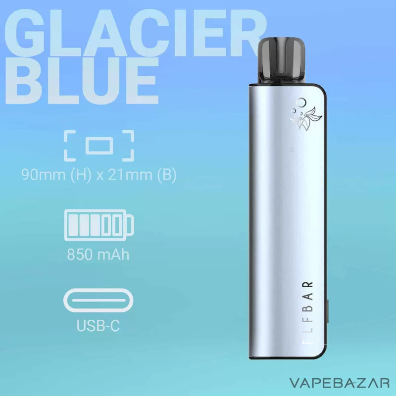 Elf Bar ELFA Master – Glacier Blue - Pod Kit / Elf Bar / 850 mAh / 2ml / USB-C - Image 2