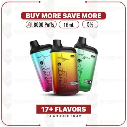 Leaf Bar Platinum 8000 Puff Disposable Vape - Thevapersworld