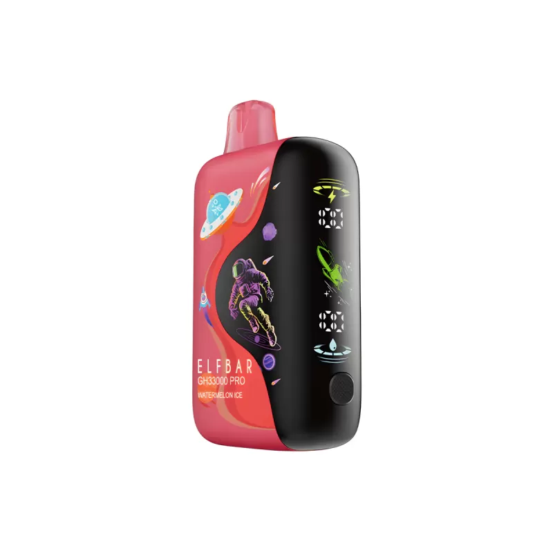 Elf Bar GH33000 – 33K Puffs Clear LED Display 3 Power Modes Disposable Vape - 40000 puffs; Vape Product; Apple Kiwi lce, Blue Razz Ice - Image 2