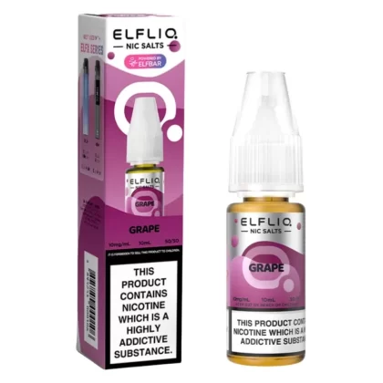 Grape Nic Salt E-Liquid by Elf Bar Elfliq (10ml) - 20mg