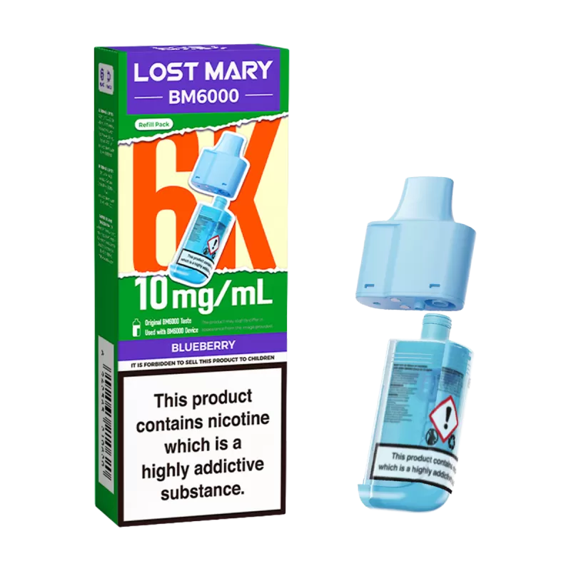 Blueberry Lost Mary BM6000 Refill Pack - Vapeshop Co - Image 2