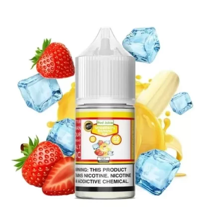 Strawberry Banana Ice Nicotine Salt by Pod Juice - Size#30ml~Nicotine#35MG>55MG
