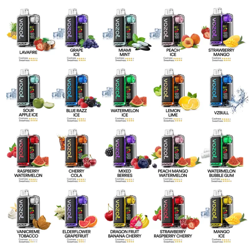 VOZOL Vista 16K Puffs Disposable Device - 16000 Puffs - Raspberry Watermelon - Image 2