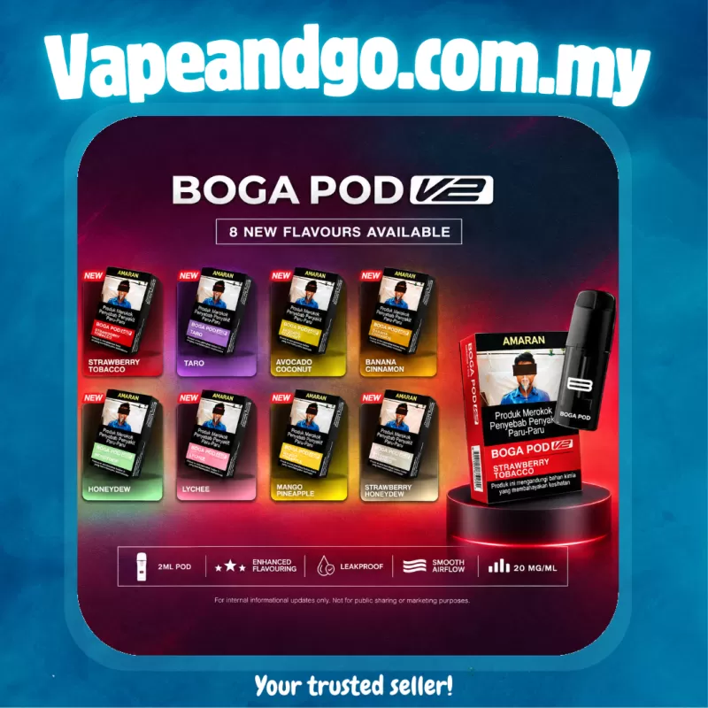 BOGA POD V2 Flavour Pod - Coconut Vanilla, Strawberry Vanilla (B4E6DF)