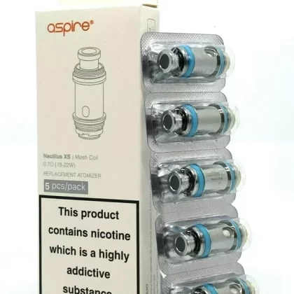 Genuine Aspire Nautilus XS 0.7Ω Mesh Replacement Coils Head Pack of 5x - Vape Store
