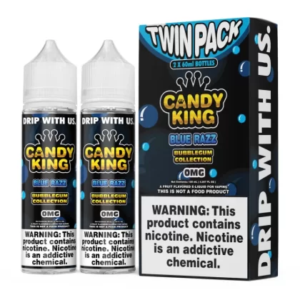 Candy King Bubblegum E-Liquid 60ml Twin Pack - Blue Razz / 6mg