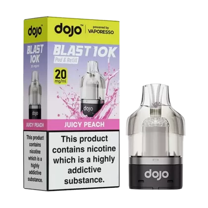 Juicy Peach Dojo Blast 10K Refill Pack - 20mg - Vape Product (3FDE05)