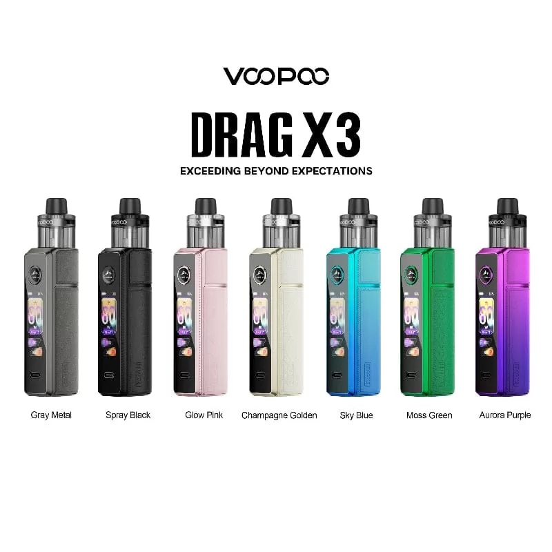 Drag X3 Voopoo - Grey Metal - Image 2