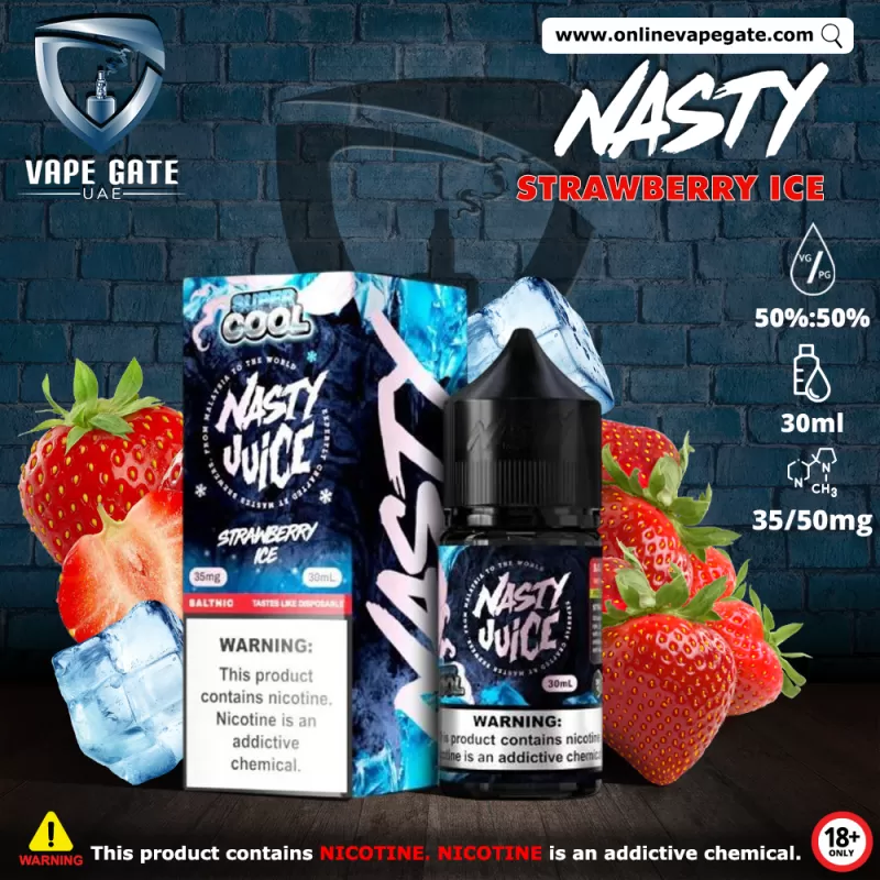 Strawberry Ice - Nasty Super Cool 30ml - 50 mg / 30 ml