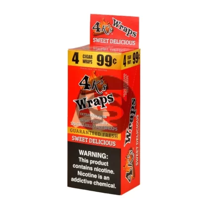 4 Kings Wraps 4 for 99c 30 pack of Sweet Delicious